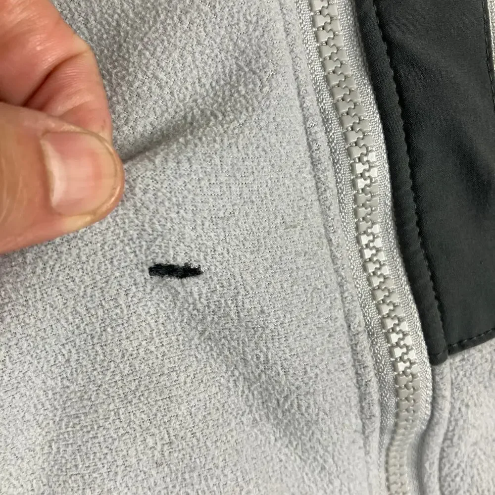 The North Face Jacket Womens M Gray‎ Black Full Zip Fleece Outdoor Layer